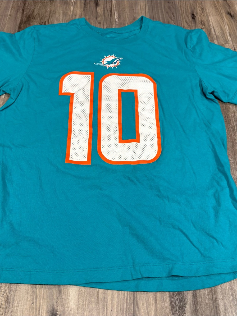 Nike Miami Dolphins Tyreek Hill #10 T Shirt Aqua NFL Football Mens M